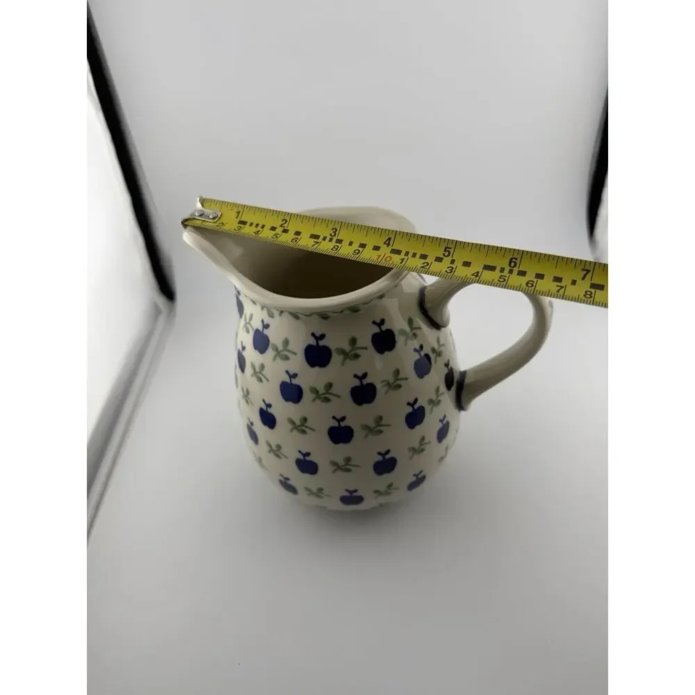 Boleslawiec Manufakura Polish Pottery Apple Pitcher 6